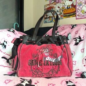 Pink Suede Tote Bag